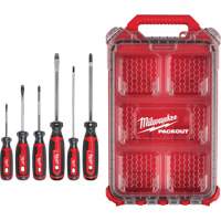 Cushion Grip Screwdrivers Set with PACKOUT Low-Profile Compact Organizer, 6 Pcs. Cantin et fils
