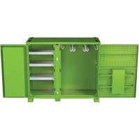 Armoire de rangement d'&eacute;PI sur place, Acier, Vert lime haute visibilit&eacute; Cantin et fils