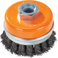 Brosse boisseau &agrave; fils nou&eacute;s avec anneau, 3" dia. x 5/8"-11 arbre Cantin et fils
