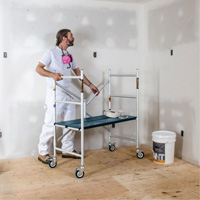Mobile Work Scaffolding - Mini Scaffoldings, Aluminum Frame, 42" D x 48-1/2" H Cantin et fils