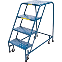 Escabeau roulant, 4 marches, Largeur de la marche 18", Hauteur de la plateforme 37", Acier Cantin et fils
