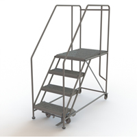Plateforme de travail mobile, Acier, 4 Marches, 40" ha, 35" p, 24" Marche, Stri&eacute; Cantin et fils