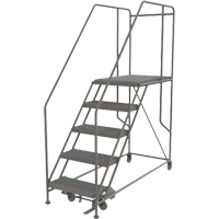 Plateforme de travail mobile, Acier, 5 Marches, 50" ha, 35" p, 24" Marche, Stri&eacute; Cantin et fils