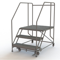 Plateforme de travail mobile, Acier, 3 Marches, 30" ha, 36" p, 36" Marche, Stri&eacute; Cantin et fils