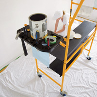 Jobsite Series 4' Safety Rail & Tool Shelf Scaffold Kit, Steel Frame, 49-1/2" D x 57-3/4" H Cantin et fils