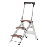 Safety Stepladder with Bar & Tray, 2.2', Aluminum, 300 lbs. Capacity, Type 1A Cantin et fils
