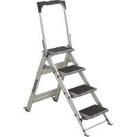 Tilt & Roll Step Stool Ladder, 4 Steps, 44.25" x 22.13" x 59" High Cantin et fils