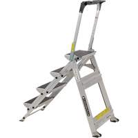 Tilt & Roll Step Stool Ladder, 4 Steps, 44.25" x 22.13" x 59" High Cantin et fils