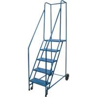 Escabeau roulant, 5 marches, Largeur de la marche 18", Hauteur de la plateforme 46", Acier Cantin et fils