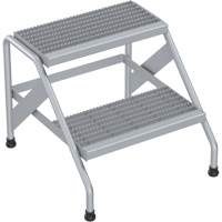 Escabeau en aluminium, 2 marche(s), 22-13/16" la x 24-9/16" lo x 20" h, Capacit&eacute; 500 lb Cantin et fils