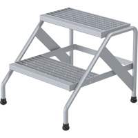 Escabeau en aluminium, 2 marche(s), 22-13/16" la x 24-9/16" lo x 20" h, Capacit&eacute; 500 lb Cantin et fils