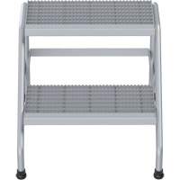 Escabeau en aluminium, 2 marche(s), 22-13/16" la x 24-9/16" lo x 20" h, Capacit&eacute; 500 lb Cantin et fils