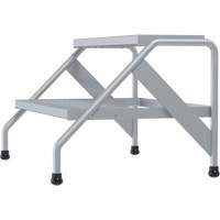 Escabeau en aluminium, 2 marche(s), 32-13/16" la x 24-9/16" lo x 20" h, Capacit&eacute; 500 lb Cantin et fils