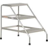 Escabeau en aluminium, 3 marche(s), 22-13/16" la x 34-9/16" lo x 30" h, Capacit&eacute; 500 lb Cantin et fils