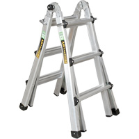 Telescoping Multi-Position Ladder, 2.916' - 9.75', Aluminum, 300 lbs., CSA Grade 1A Cantin et fils