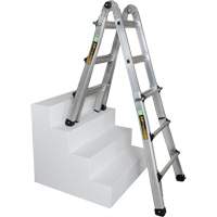 Telescoping Multi-Position Ladder, 2.916' - 9.75', Aluminum, 300 lbs., CSA Grade 1A Cantin et fils