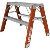 Escabeau chevalet &eacute;tabli Buildman, 2' ha x 33,5" la x 25,75" pr, Capacit&eacute; de 300 lb, Fibre de verre Cantin et fils