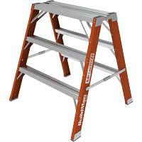 Escabeau chevalet &eacute;tabli Buildman, 3' ha x 34,75" la x 33,25" pr, Capacit&eacute; de 300 lb, Fibre de verre Cantin et fils