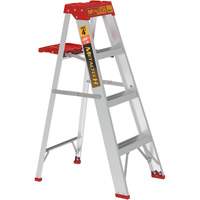Step Ladder with Paint Tray, 4', Aluminum, 200 lbs. Capacity, Type 3 Cantin et fils