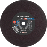 Meule &agrave; tronçonner Ripcut II pour la coupe de l'acier inoxydable et l'acier sur scies fixes, 14" x 1/8", Arbre de 1", Type 1, Oxyde d'aluminium, 4400 Tr/min Cantin et fils