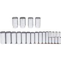 Socket Set, 19 Pcs, 1/2" Drive Size, Deep Cantin et fils