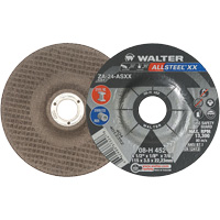 Meules &agrave; moyeu d&eacute;port&eacute; ALLSTEEL XX, 4-1/2" x 1/8", Arbre de 7/8", Type 27, Alumine de zirconium, 13 300 Tr/min Cantin et fils
