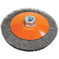 Saucer Crimped Wire Wheel, 4" Dia., 0.012" Fill, 5/8"-11 Arbor Cantin et fils