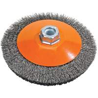 Saucer Crimped Wire Wheel, 5" Dia., 0.012" Fill, 5/8"-11 Arbor Cantin et fils