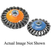 Knot-Twisted Wire Saucer Cup Brush, 6" Dia. x 5/8"-11 Arbor Cantin et fils