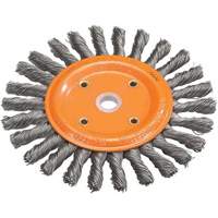 Knot-Twisted Wire Bench Wheel, 6" Dia., 0.0118" Fill, 5/8" Arbor, Steel Cantin et fils