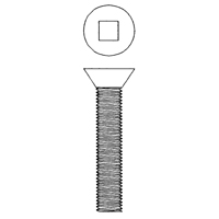Flat Head Machine Screws, #6-32 x 3/4" L, Zinc Plated Cantin et fils