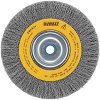 Crimped Bench Wire Brush, 6" Dia., 0.014" Fill, 5/8" - 1/2" Arbor Cantin et fils