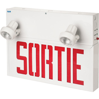 Enseignes/lampes combin&eacute;es Stella - Sortie, DEL, &agrave; raccordement fixe, 17-1/2" lo x 12-1/2" la, Français Cantin et fils
