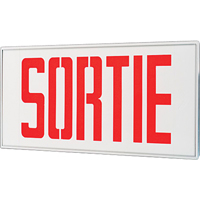 Enseignes sortie Stella - Sortie, DEL, &agrave; raccordement fixe, 17-1/2" lo x 18-1/2" la, Français Cantin et fils