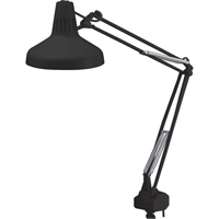 Heavy-duty Combination Task Light, 22/60 W, Fluorescent/Incandescent, 45" Neck, Black Cantin et fils