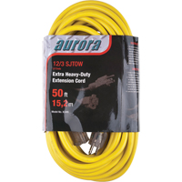 Vinyl Extension Cord with Light Indicator, Outdoor, SJTOW, 12/3 AWG, 15 A, 50' Cantin et fils