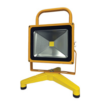 Rechargeable And Portable Floodlights, LED, 30 W, 3000 Lumens, Aluminum Housing Cantin et fils