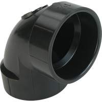 90° Closet Bend Elbow Fitting, Hub x Hub, Plastic, 4" x 3" Cantin et fils