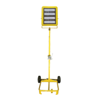Chariot d'&eacute;clairage &agrave; t&ecirc;te unique avec treuil, DEL, 200 W, 30000 lumens, Boîtier en Aluminium Cantin et fils