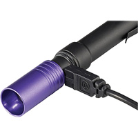 Lampe stylo UV avec port de recharge micro USB Stylus Pro, DEL, Corps en Aluminium, piles Rechargeable, Compris Cantin et fils