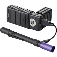 Lampe stylo UV avec port de recharge micro USB Stylus Pro, DEL, Corps en Aluminium, piles Rechargeable, Compris Cantin et fils