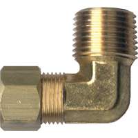 90° Pipe Elbow, Tube x Male Pipe, Brass, 1/8" x 1/8" Cantin et fils