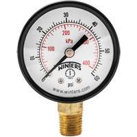 Economy Pressure Gauge, 2" , 0 - 60 psi, Bottom Mount, Analogue Cantin et fils