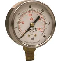 Economy Pressure Gauge, 2-1/2" , 0 - 30 psi, Bottom Mount, Analogue Cantin et fils